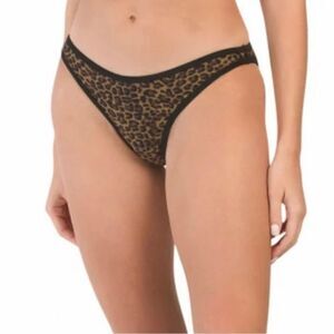 Kendall + Kylie 2 Tone Leopard Cheeky Bikini Bottoms M New NWT